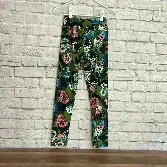 LulaRoe Women's leggings Frankenstein Head Halloween One Size - Picture 3 of 5